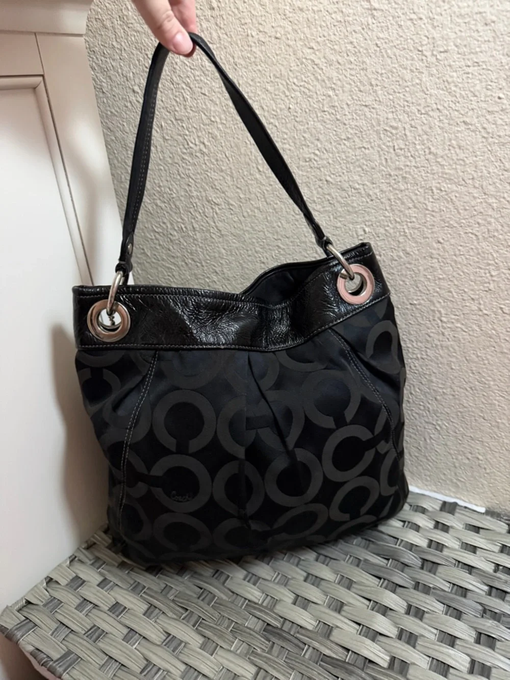 Coach Madison Black Shoulder Bag with Crossbody Strap - Style 14580 - Picture 13 of 16